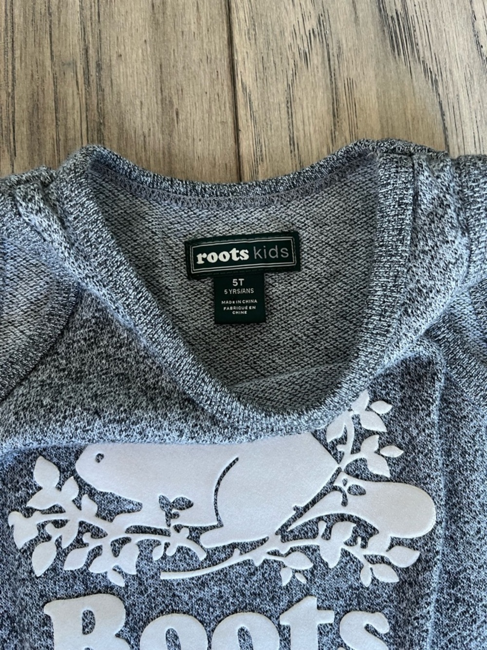 Roots Heather Grey Kids Tank Dress with White Logo - Picture 5 of 8